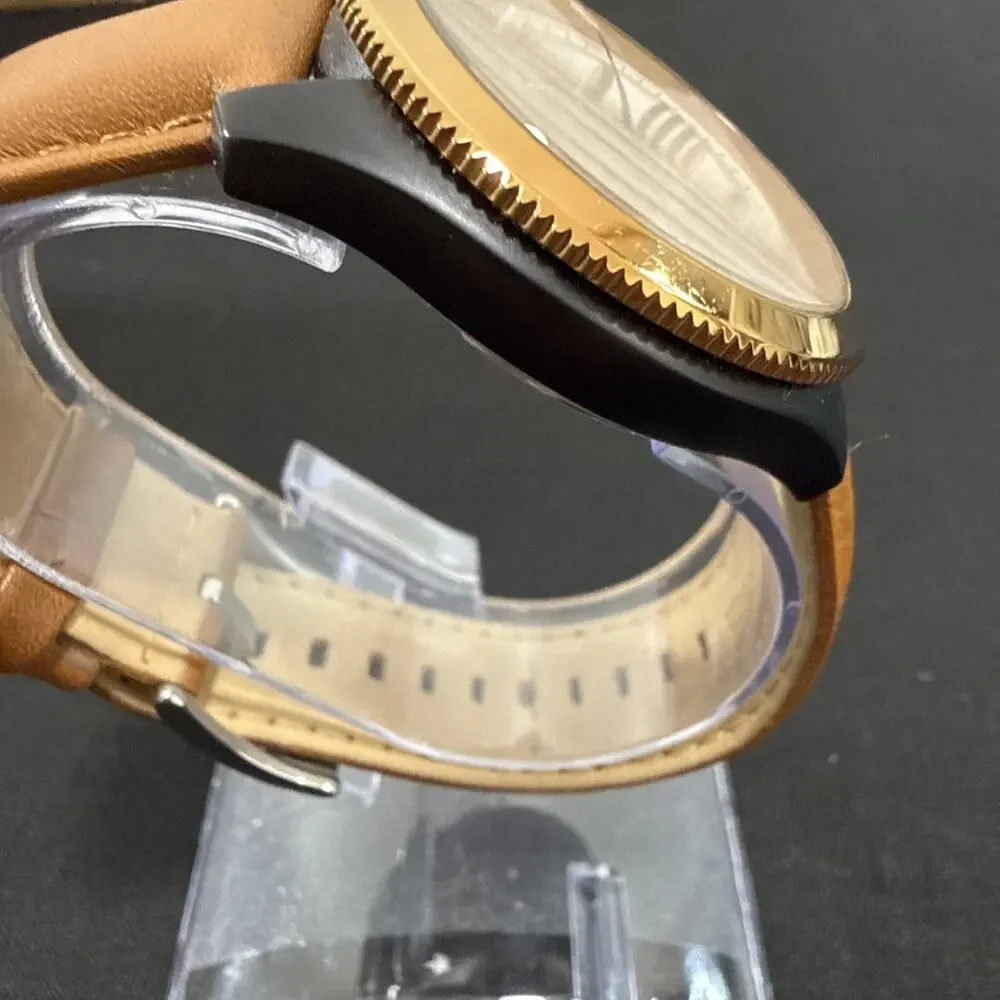 Fossil Cecile AM4624 Women's Wristwatch New Brown Leather Band New Battery (Z1)